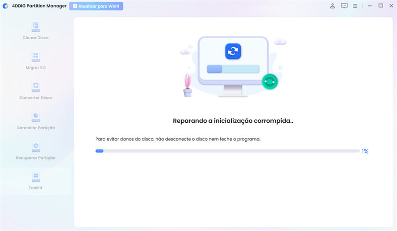 reparar inicialização