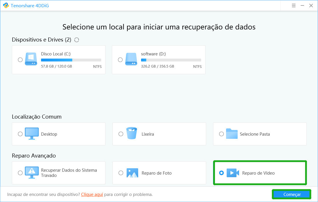 reparo de vídeo