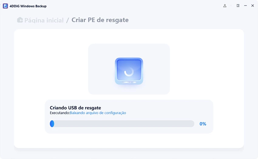 criar USB de recuperação