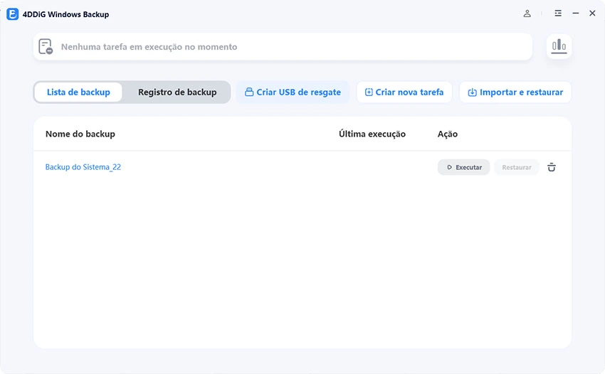 clique em criar USB de recuperação