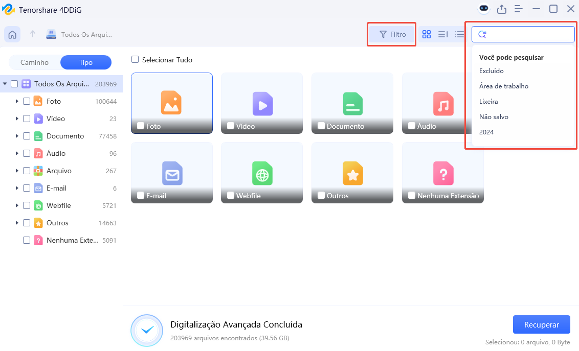 visualizar os ficheiros digitalizados