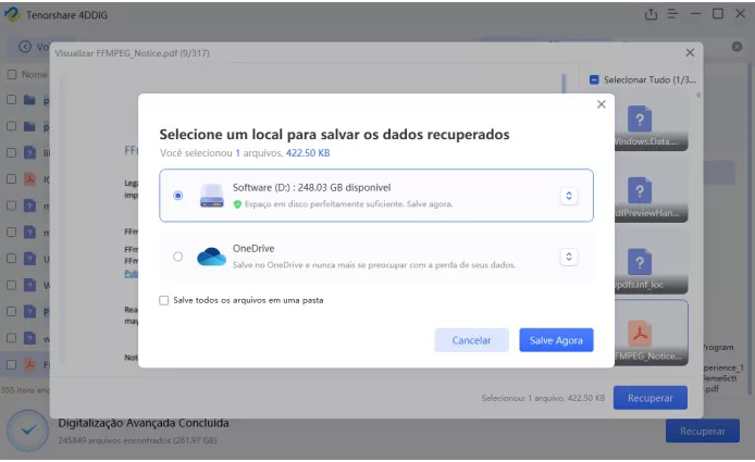 salvar arquivos no Google Drive