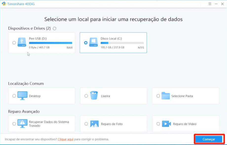 recuperar dados de hd não pode ser aberto