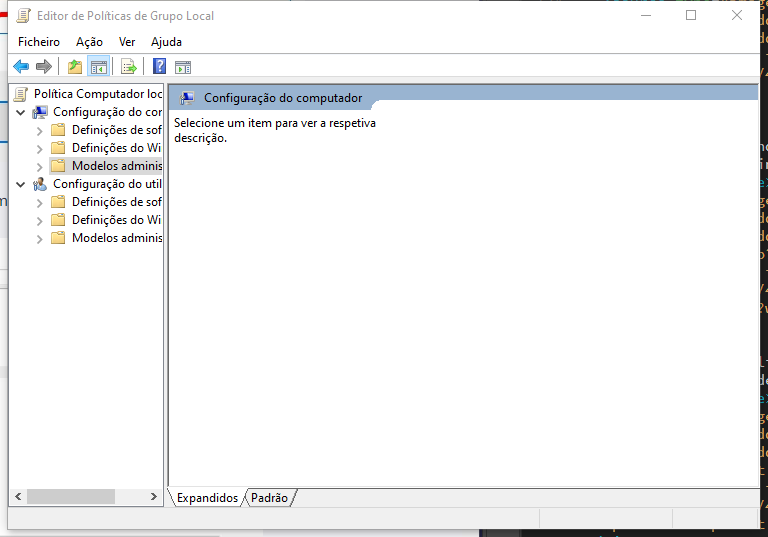 Expanda a seção Configuração do Computador