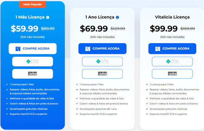 preço dos planos do 4ddig para mac