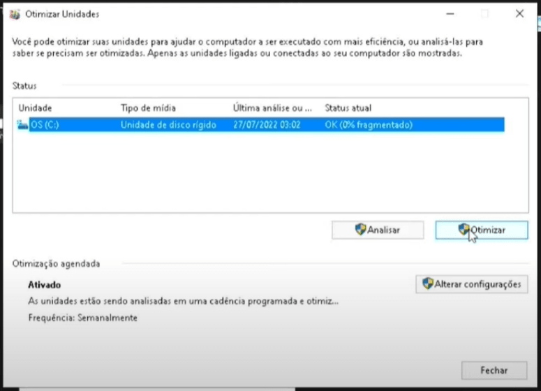 desfragmentar o disco