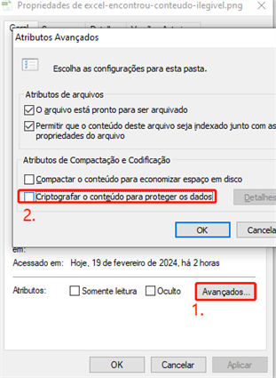 remova a criptografia se você não conseguir abrir o arquivo png