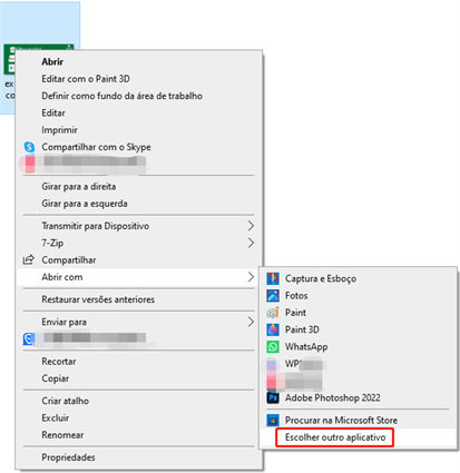 verifique as associações de arquivos para corrigir os arquivos png que não abrem-passo 1