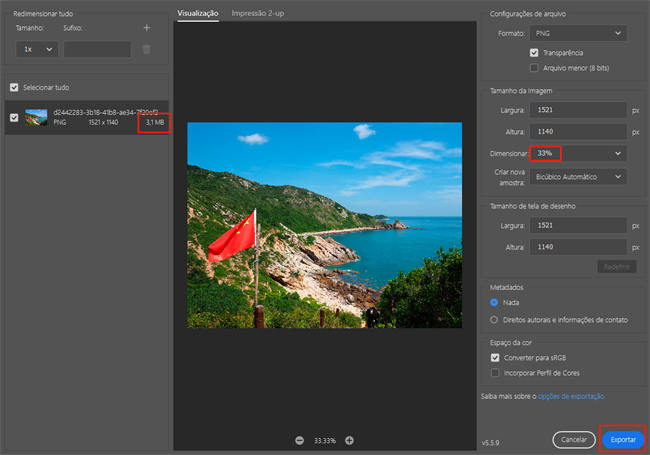 photoshop-ajustar-qualidade-comprima imagens sem perder a qualidade
