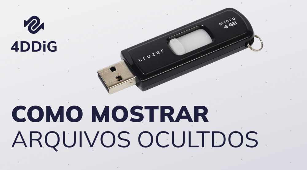 exibir arquivos ocultos no usb