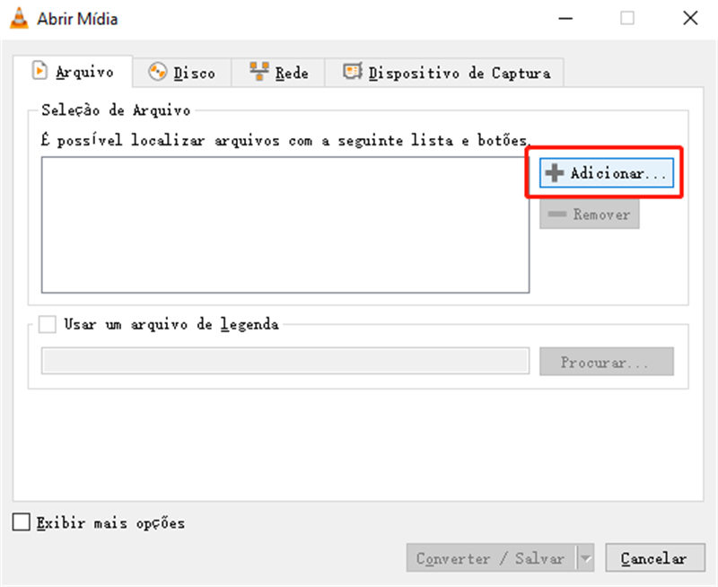corrigir arquivos de vídeo corrompidos MP4 via transcoding no VLC - Converter/Salvar