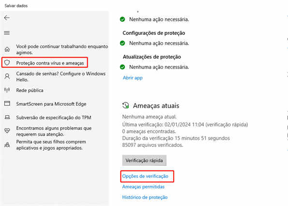 escaneie vírus e malwares para consertar o 0xa00f4244 nocamerasareattached -passo 1
