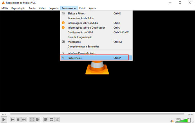 redefinir as preferências do vlc