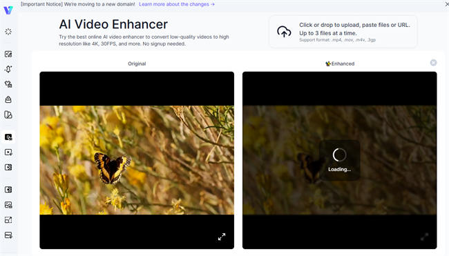vmake ai video enhancer melhorando