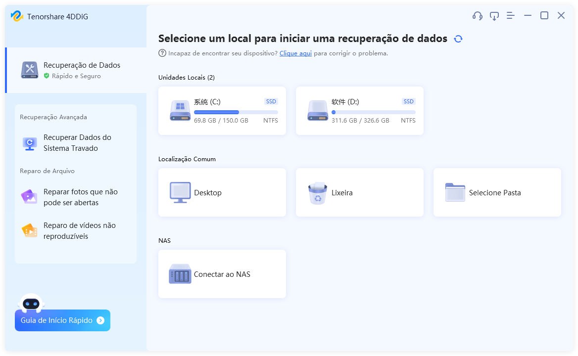 página inicial do 4ddig