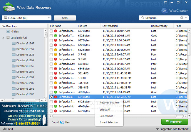free for apple instal Wise Data Recovery 6.1.4.496