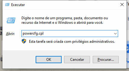 type powercfg.cpl in the run prompt