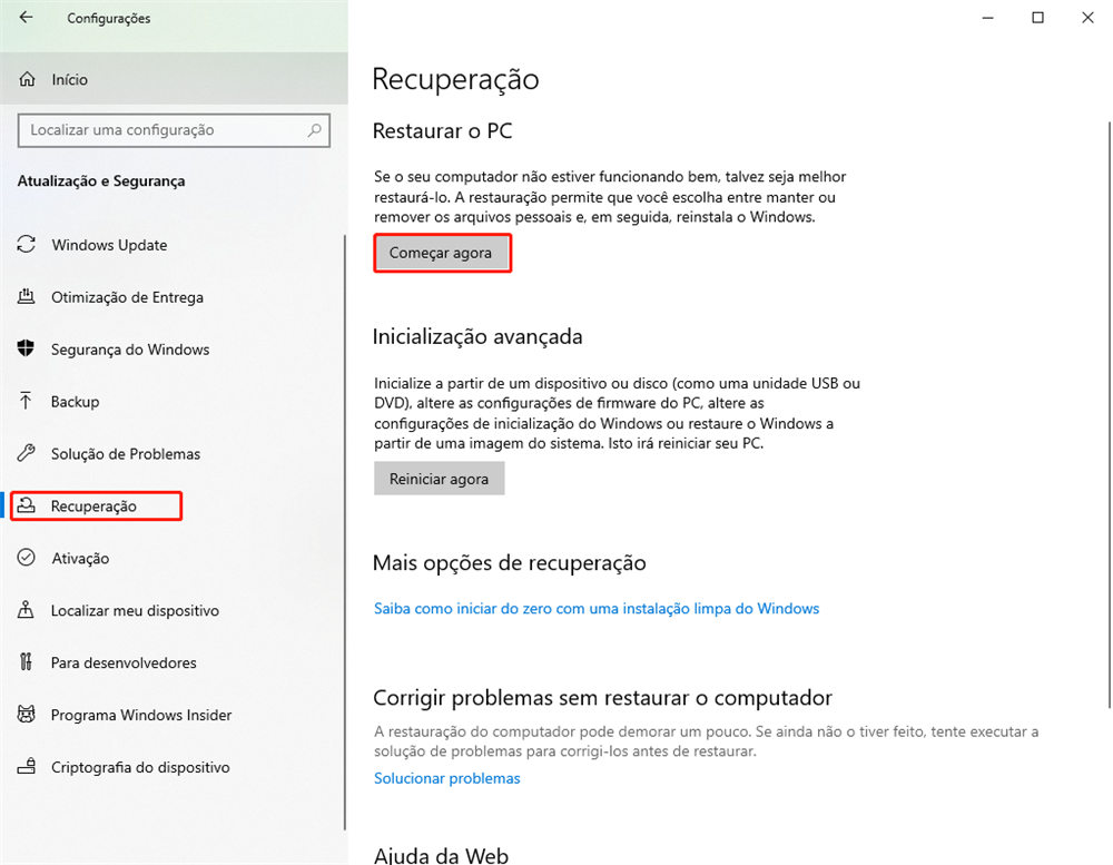 tela azul memory management
