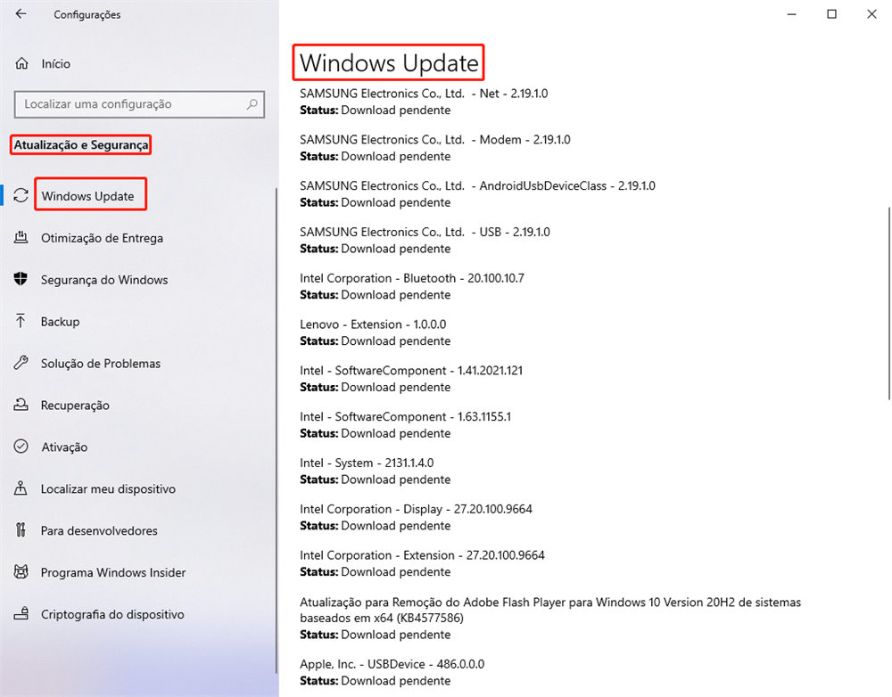 tela azul do computador