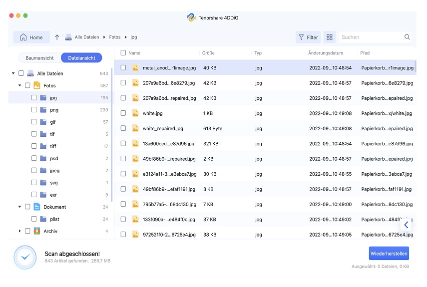 4ddig mac scan files in external hard drive