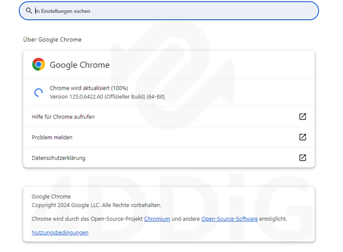 Google Chrome update