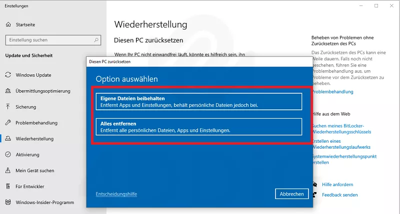 Entscheiden Sie sich für die für Sie passende Option