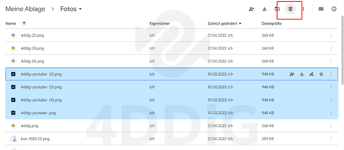 Doppelte Dateien in Google Drive löschen