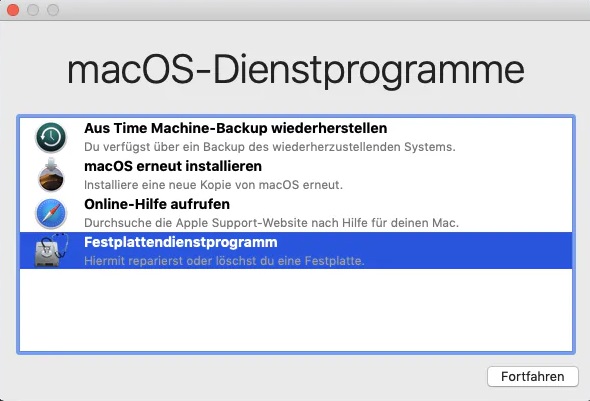 Festplattendienstprogramm