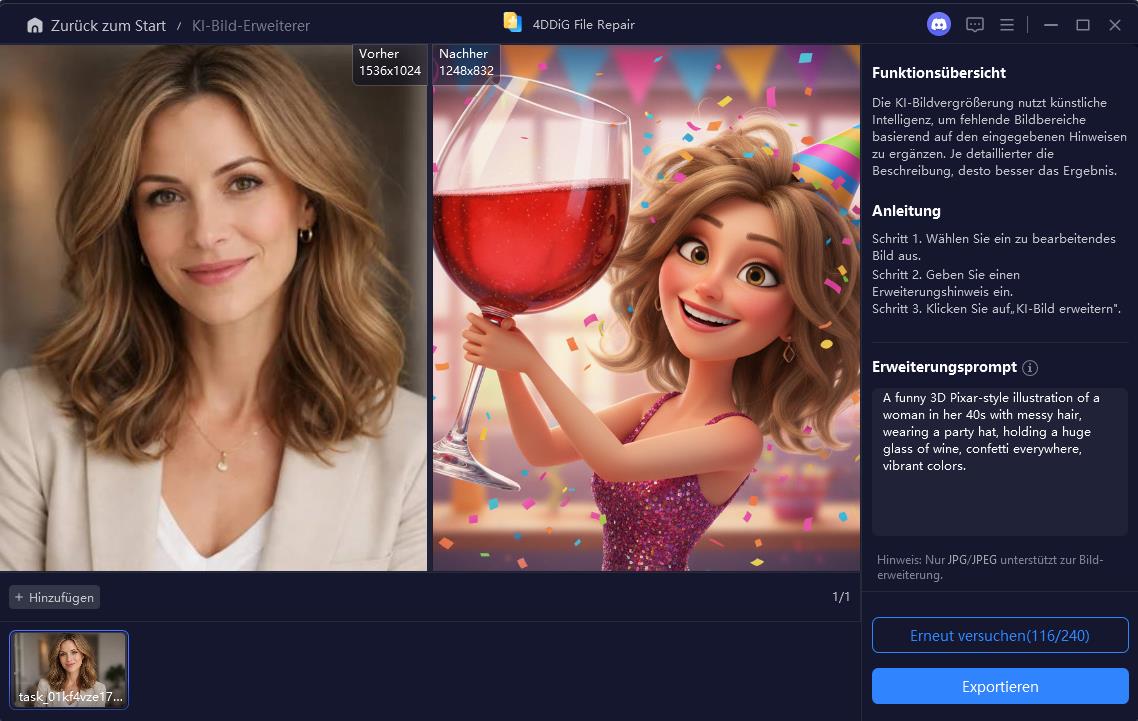 Lustige Chaos-Queen im Pixar-Stil