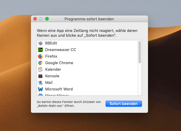 Computer herunterfahren erzwingen