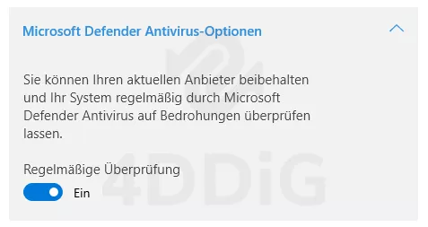 den Echtzeitschutz ausschalten