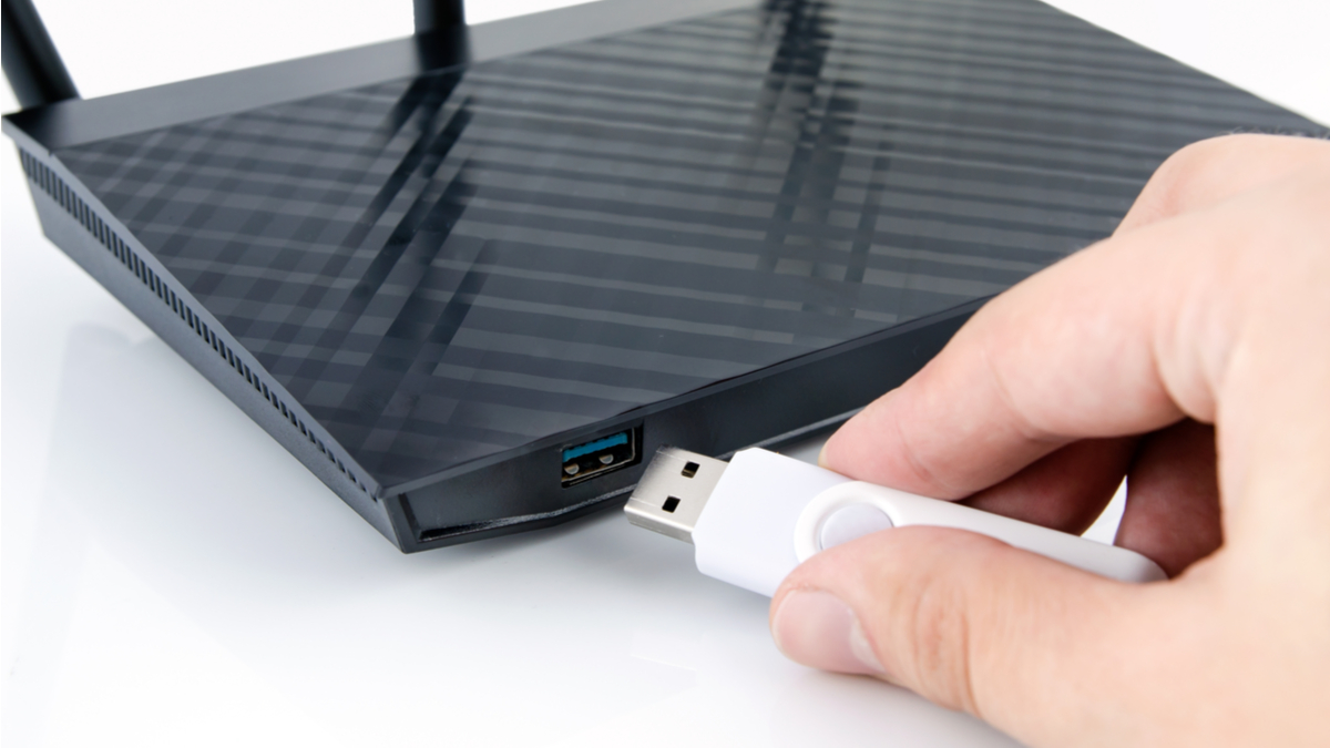 Router USB-Anschluss externe Festplatte Netzwerkspeicher