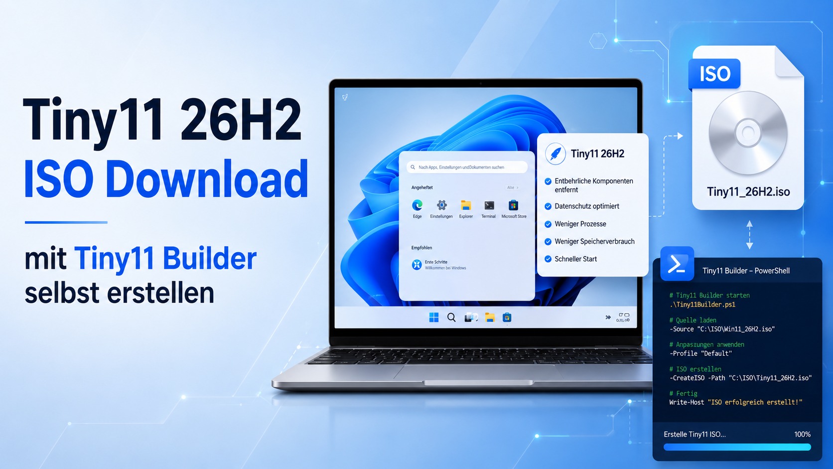Tiny11 26H2 ISO mit Tiny11 Builder erstellen