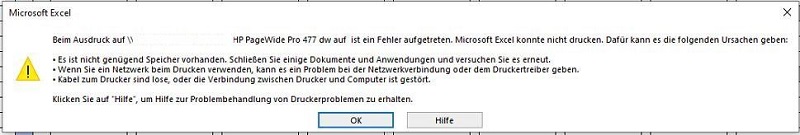 excel fehler beim speichern der datei