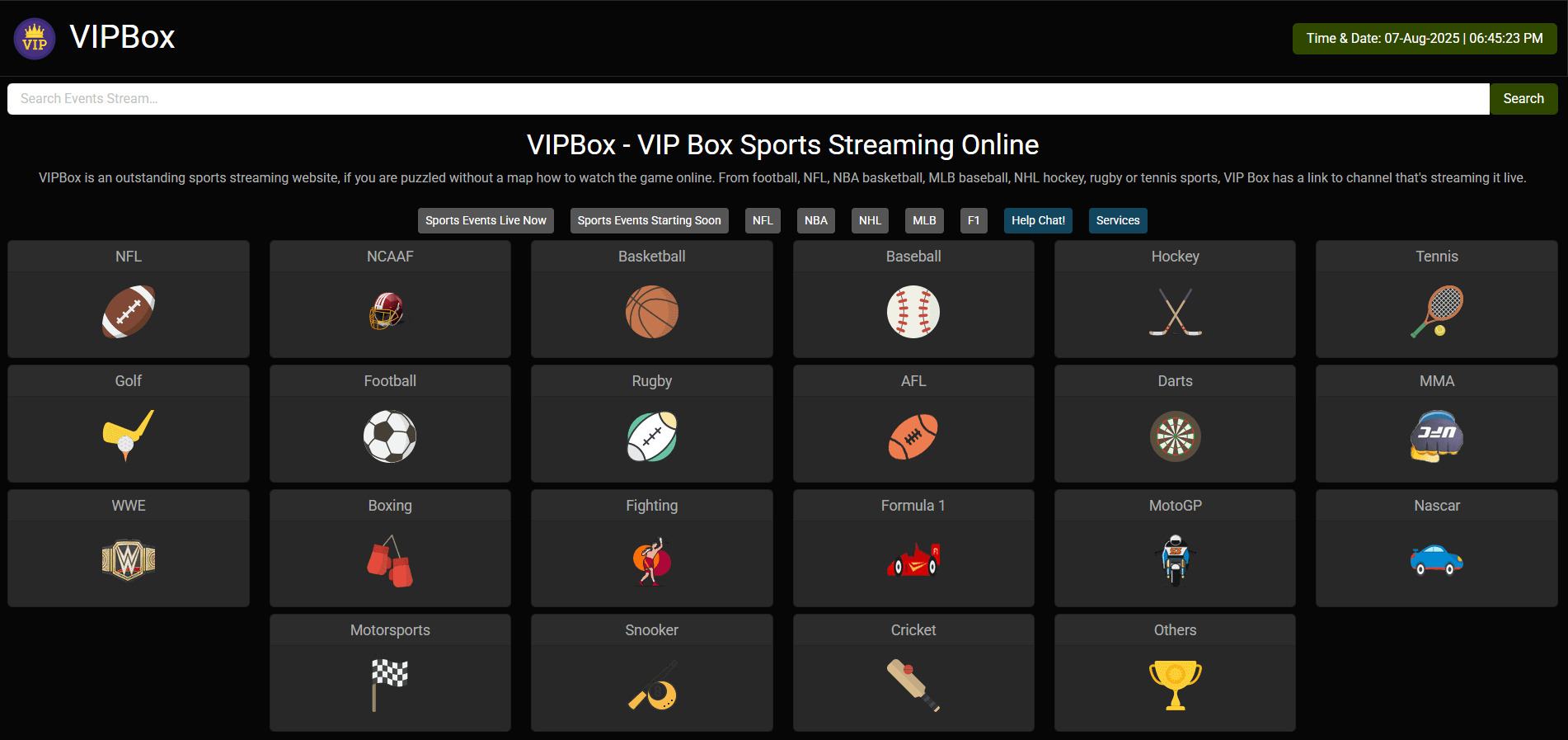 Kostenlose UFC-Streaming-Seite – VIPBox