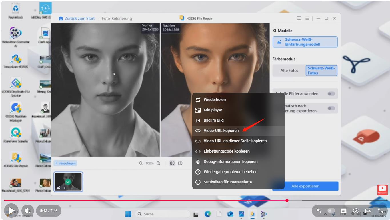 youtube video url kopieren
