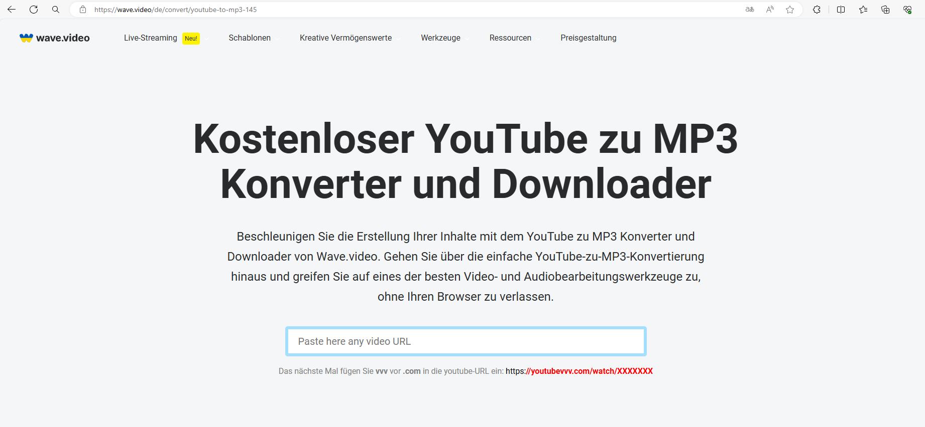 wavevideo youtube zu mp3 free konverter