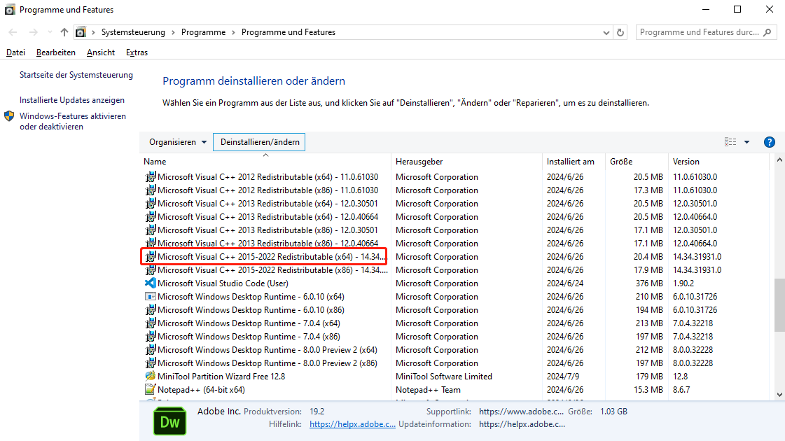 reinstall microsoft visual c++ redistributable to fix msvcp140 dll missing-2