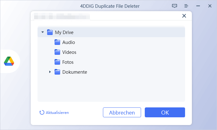 Wählen Sie einen zu scannenden Ordner aus