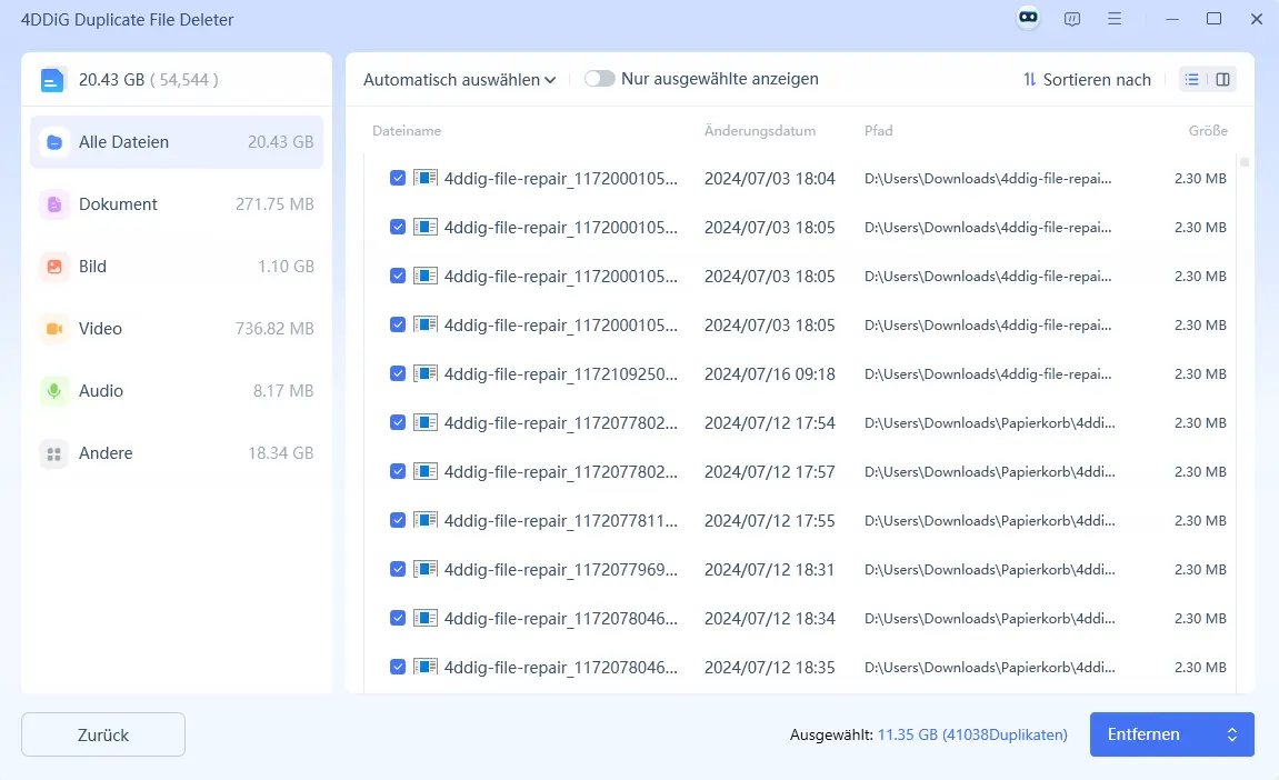 Duplikate überprüfen