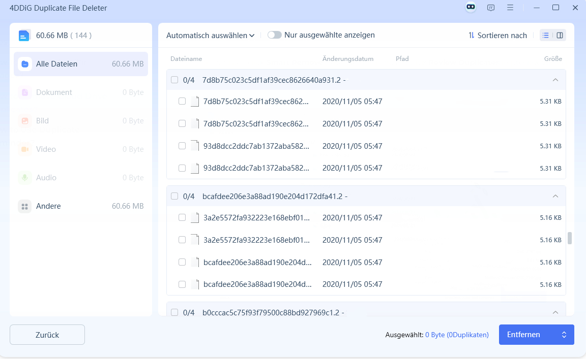 Überprüfen und Entfernen erkannter OneDrive-Duplikate