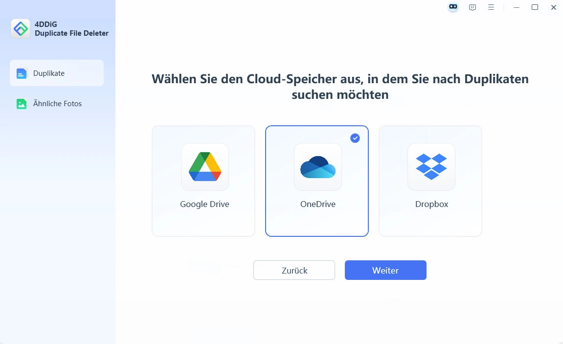 OneDrive auswählen