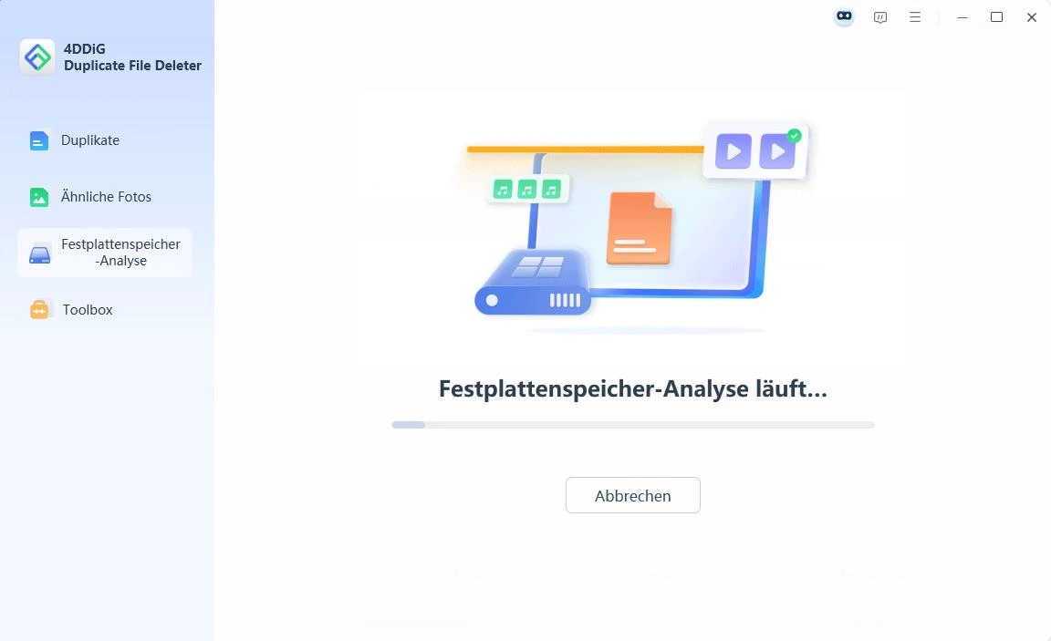 Speicherplatz wird analysiert