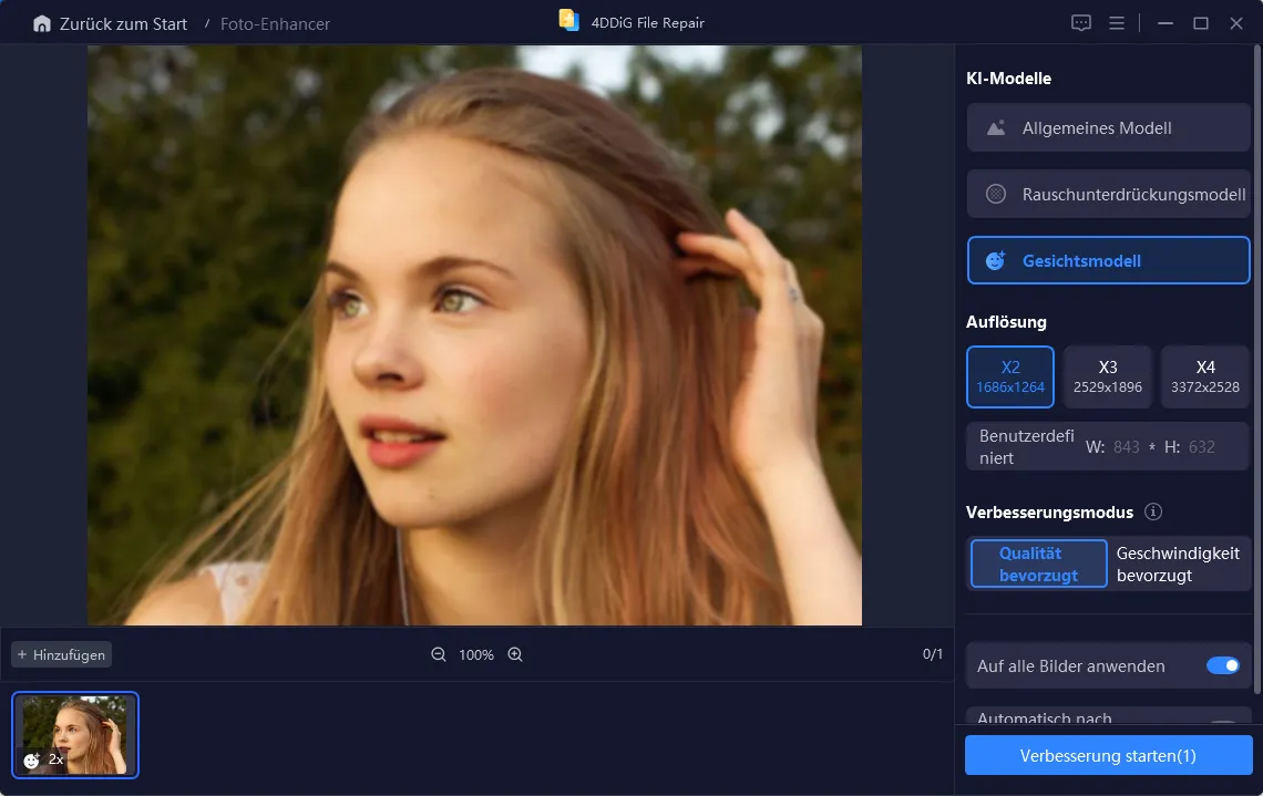Vorschau und Download eines reparierten mp4-Videos