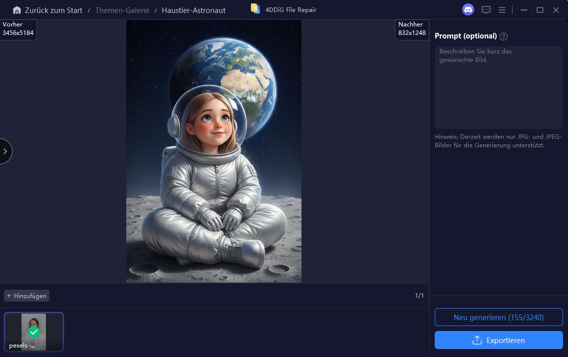 KI-Haustier-Astronauten-Foto