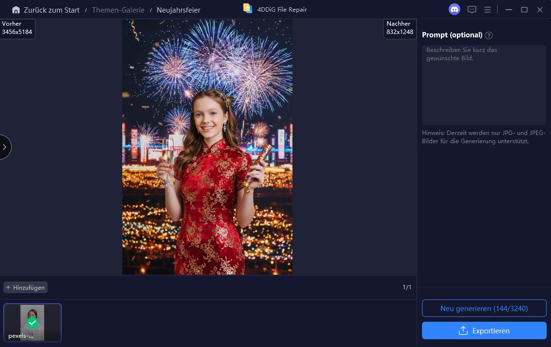 KI-Foto im Stil Neujahrsfeier