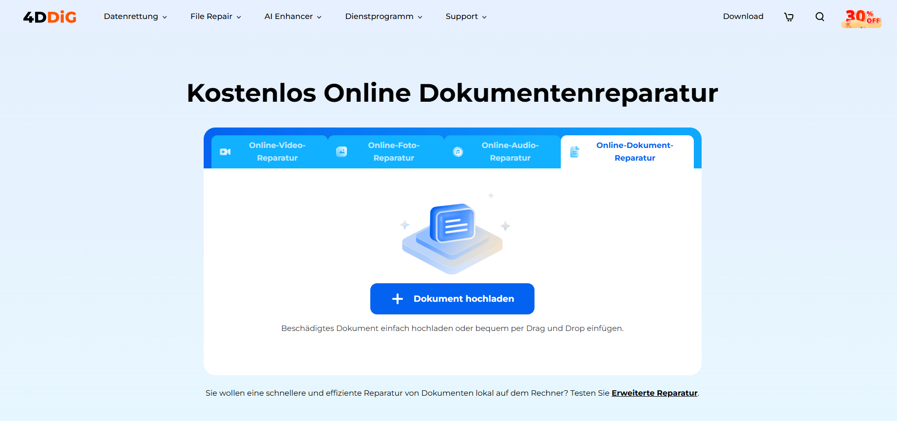 pdf online reparieren mit 4ddig online document repair