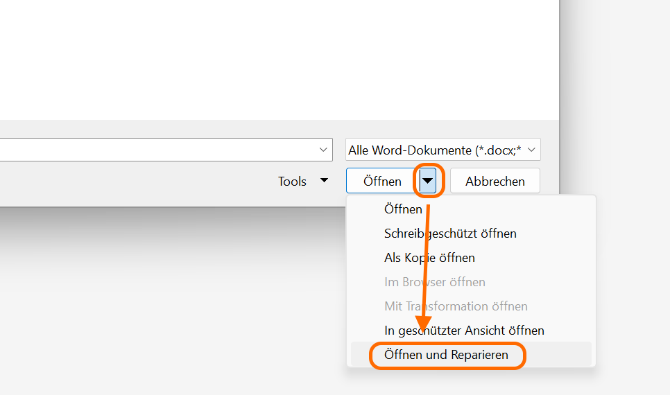 Wie verwende ich den Wiederherstellen Textkonverter - Schritt 2