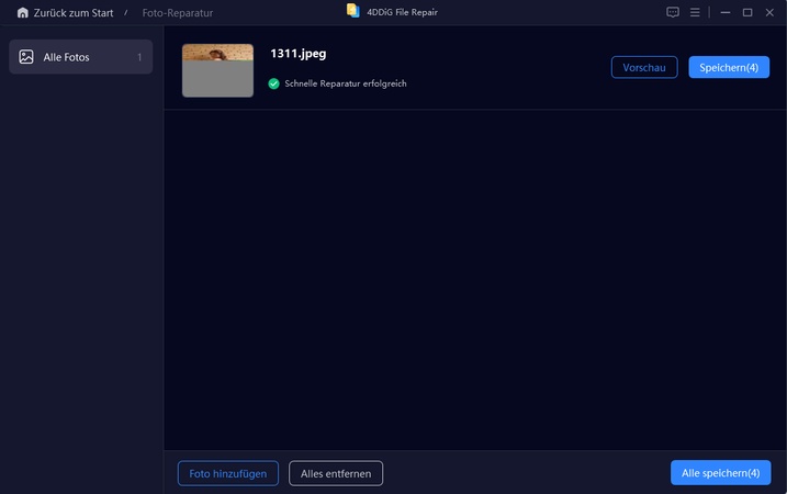 Bildreparatur fehlgeschlagen