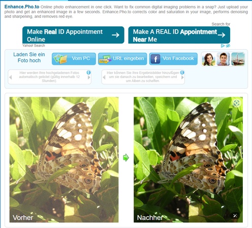 Bildqualität verbessern online kostenlos mit Enhance.Pho.to